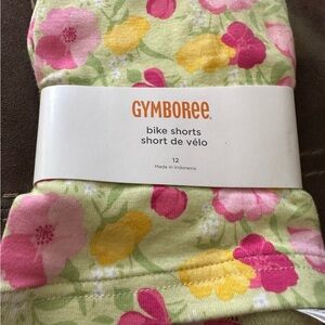 Gymboree Pink and Yellow Floral Bike Shorts